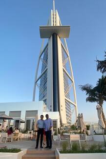 দুবাইতে গিয়ে হঠাৎ দেখা, সৌরভের সঙ্গে জমিয়ে মধ্যাহ্ন ভোজ সারলেন দেব-রুক্মিণী