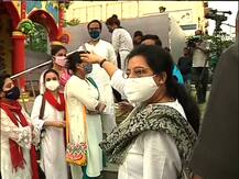 বিজেপি আয়োজিত দুর্গাপুজোর উদ্বোধনে ডোনার নৃত্যানুষ্ঠান, দেখুন শেষ মুহূর্তের অনুশীলন
