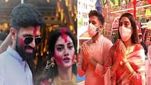 দুর্গাপুজোয় অঞ্জলি দিলেন নুসরত-নিখিল, এভাবেই বারবার কট্টরপন্থীদের দেখান বুড়ো আঙুল!