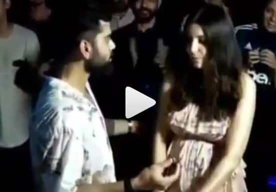 virat kohli birthday celebration Virat Kohli Plants Kiss on Anushka Sharmas Forehead during birthday celebration in Dubai দেখুন: জন্মদিনে কেক খাইয়ে দিলেন স্ত্রী অনুষ্কা, কপালে চুম্বন এঁকে দিলেন কোহলি