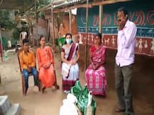 অমিত শাহের মধ্যাহ্নভোজনের পরদিনই বিভীষণ হাঁসদার হাতে চাল ডাল তুলে দিল তৃণমূল