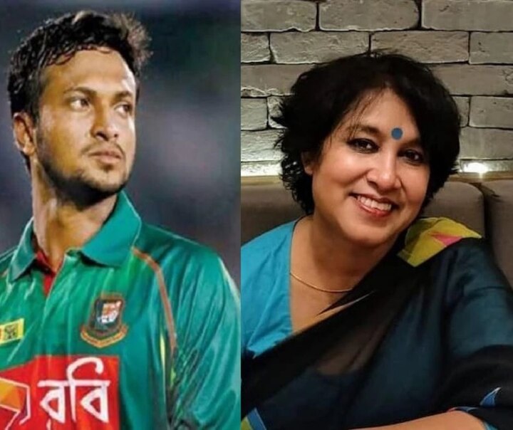 Sakib Al Hasan should not have apologised for attending Kali puja in Kolkata, says Taslima Nasreen কলকাতায় কালীপুজো উদ্বোধনে আসার জন্য শাকিব ক্ষমা চাওয়ায় মৌলবাদীরাই উৎসাহিত হবে, ট্যুইট তসলিমার