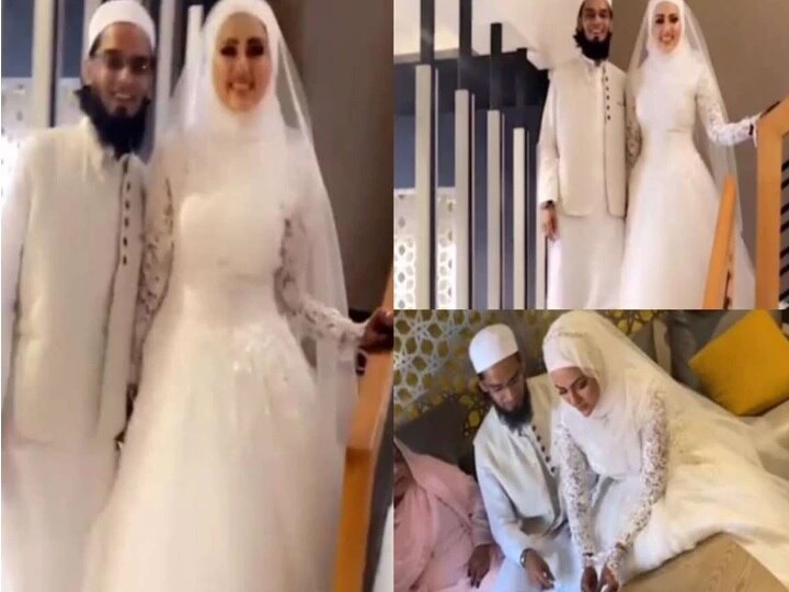 After quitting movies sana khan weds mufti anas in surat ইসলামের জন্য বলিউড ছেড়েছেন, এবার মুফতিকে বিয়ে করলেন সানা খান