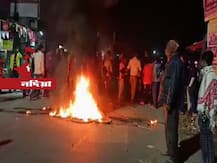 রাসের বিসর্জনে সাউন্ড বক্স বাজানো নিয়ে অশান্ত শান্তিপুর, টায়ার জ্বালিয়ে  বিক্ষোভ