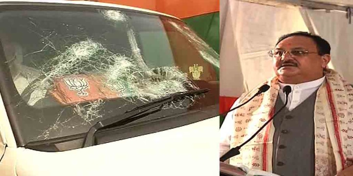 BJP President JP Nadda Bengal Visit Diamond Harbour Nadda Convoy Attack Dilip Ghosh Bengal Elections 2021 Nadda Convoy Attack: 