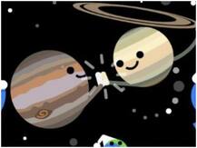 আজ আকাশে কাছাকাছি বৃহস্পতি ও শনি, ডুডল তৈরি গুগলের