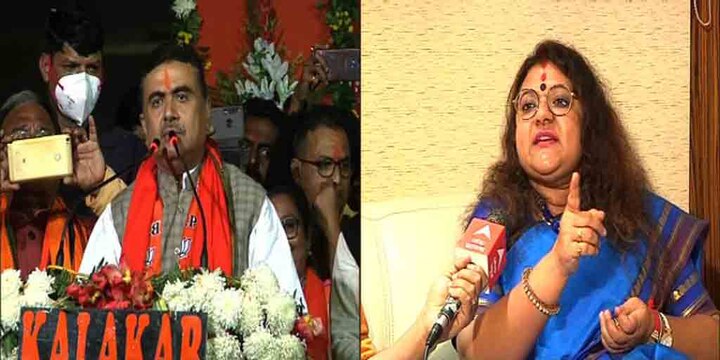 Sujata Mondal Khan challenges Suvendu Adhikari fight election only to get his deposit forfeited দলনেত্রীর অনুমতি পেলে শুভেন্দু যে আসনে, সেখানেই দাঁড়াব, জামানত জব্দ করে ছাড়ব! চ্যালেঞ্জ সুজাতার