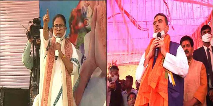 West Bengal Assembly Election 2021 Suvendu Adhikari Rally veiled attack against CM Mamata Banerjee Nandigram rally postponement Suvendu Attack CM Mamata:‘আমি আসব শুনে অনেকে পগারপার’ নাম না করে মমতাকে চ্যালেঞ্জ শুভেন্দুর, ‘কুরুচিকর’, পাল্টা তৃণমূল