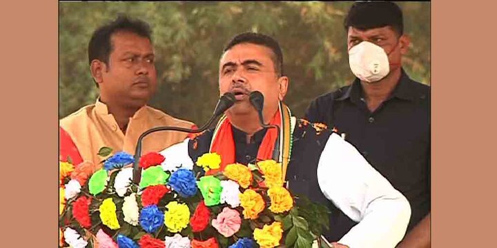 West Bengal Election 2021 Suvendu Adhikari Attacks TMC Suvendu Dilip Joint Rally Jhargram West Midnapore Suvendu Attacks TMC: ‘বিজেপির সঙ্গে আমার উন্নয়নের ডিল হয়েছে’, ঝাড়গ্রামের সভা থেকে তৃণমূলকে জবাব শুভেন্দুর