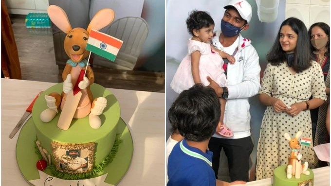 Mumbai: Ajinkya Rahane refuses to cut kangaroo shaped cake in celebration Ajinkya Rahane News: কেকের ওপর ক্যাঙারু! প্রতিপক্ষের অবমাননা হবে বলে কাটলেনই না রাহানে, জিতে নিলেন মন