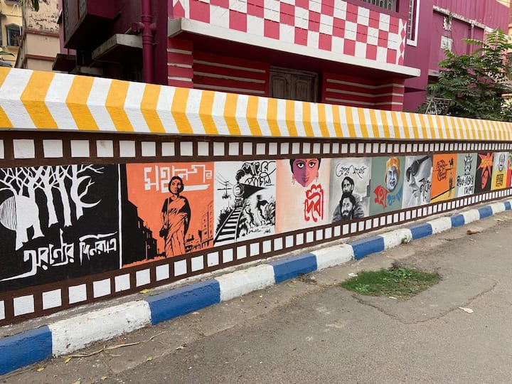 সামনে ভোট। সব পাড়াতেই দেওয়াল লিখন হবে। এবারে ভোটের প্রচারে এপাড়ায় অন্তত দেওয়াল পাওয়া দুষ্কর। কারণ পাড়ার সব দেওয়ালই এখন রং ছবির দখলে।