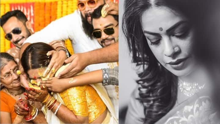 সোশ্যাল মিডিয়ায় গায়ে হলুদের একটি সুন্দর ছবি শেয়ার করেছিলেন ইমন।