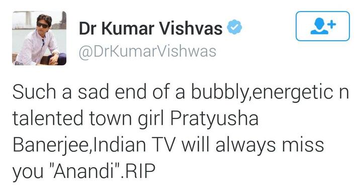 आपचे नेते कुमार विश्वास यांनी देखील ट्विटरवरुन श्रद्धांजली अर्पण केली. 