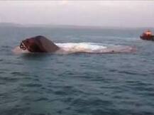 सिंधुदुर्गच्या समुद्रात जहाज बुडालं, थरारक दृश्य कॅमेऱ्यात कैद