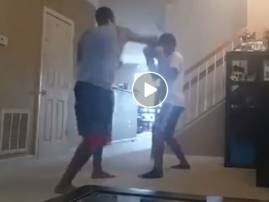 Viral Video Father Forces Son For Brutal Boxing Match As Punishment For Skipping School VIDEO : शाळा चुकवणाऱ्या मुलाला धडा शिकवण्यासाठी बापाची क्रूर शक्कल
