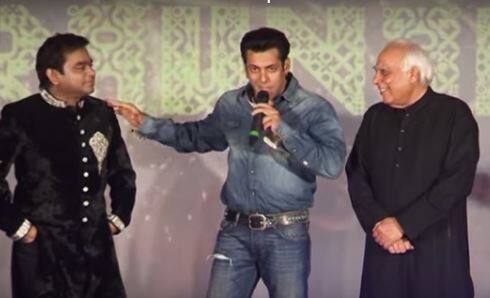 ए. आर. रहमानसोबत वाद: एका कार्यक्रमादरम्यान ए. आर. रहमान आणि सलमान स्टेजवर उपस्थित होते. तेव्हा सलमाननं रहमान हा एक साधारण गायक असल्याचं सर्वांसमोर म्हटलं होतं. सलमानच्या या वक्तव्यानंतर रहमानने सलमानशी हातही मिळविला नव्हता. त्यावेळी सलमाननं त्याला असंही विचारलं होतं की, त्याच्या सिनेमासाठी कधी संगीत देणार? त्यावेळी रहमान म्हणाला की, जर सिनेमा आवडला तरच त्यासाठी संगीत देईन. 