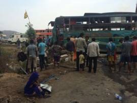 Mumbai Ahmdabad Accident मुंबई-अहमदाबाद महामार्गावर अपघात, दहाजण जखमी