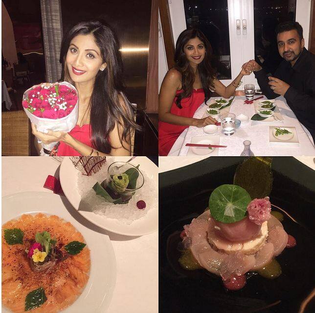 Faaab pre Birthday dinner at my fav restaurant #wasabi .Looooovin every bit. #lovesurprises #prebirthdaycelebration #amazingnight #love #unconditionallove असं कॅप्शन शिल्पाने फोटोखाली टाकलं आहे. 