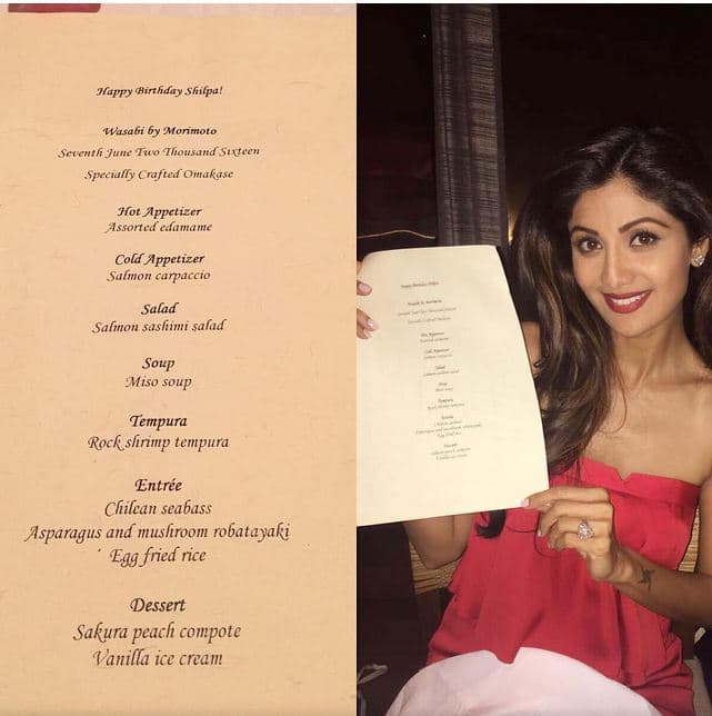  And it was a handcrafted menu????????????You are the Bestest my darling @TheRajkundra ????????#love #perfect #lovesurprises असं कॅप्शन तिने फोटोला दिलं आहे