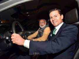 After Offering Support For Nsg Membership Mexican President Drives Pm Modi To Dinner मोदींसाठी मेक्सिकोच्या अध्यक्षांचं ड्रायव्हिंग, NSG साठीही पाठिंबा