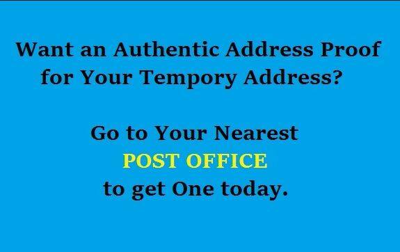 यानंतर पोस्ट ऑफिस अधिकाऱ्याला जाऊन भेटा, त्यांना भेटल्यानंतर रहिवासी आयडी प्रूफ साठी फॉर्म घ्यावा लागेल. त्यानंतर फॉर्म शुल्क 10 रु. भरावं लागेल. तसंच हा फॉर्म इंटरनेटवर देखील उपलब्ध आहे. पोस्टाच्या वेबसाइटवर जाऊन हा फॉर्म डाऊनलोड करु शकता.