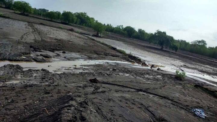 बंधाऱ्यातील पाण्याचा विसर्ग येवढा प्रचंड होता की, काही क्षणातच संपूर्ण शेतातील माती आणि नव्याने पेरलेली बियाणे वाहुन गेली आहेत. 