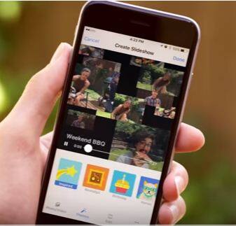 स्माईडशोमध्ये फेसबुकने काही स्लाईड्स दिल्या आहेत. यामध्ये आपले फोटो टाकून व्हिडिओ क्लिप तयार होते.