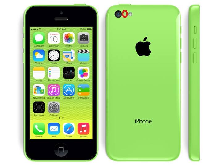 आयफोन 5च्या व्हेरिएंटपासून अशा प्रकारे कॅमेरा आणि फ्लॅशमध्ये छिद्र येणं सुरु झालं. 