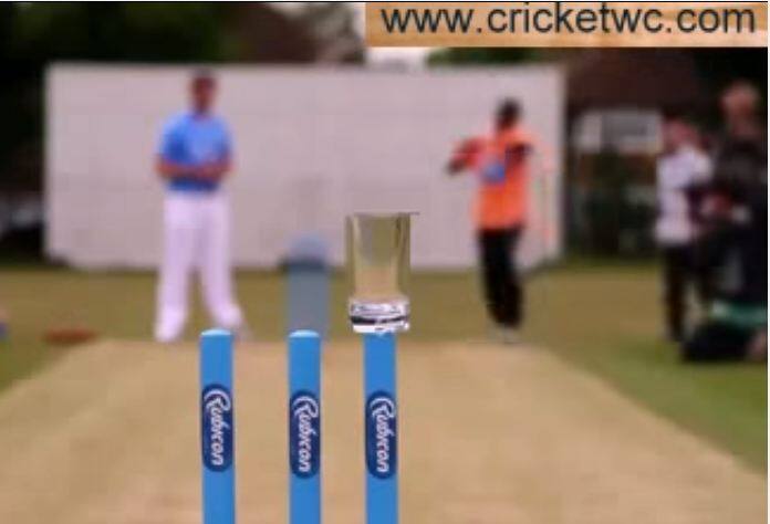 यावेळी त्यांना दांडी उडवायची नव्हती तर स्टम्पवर ठेवलेल्या ग्लासवरील कॉईन गोलंदाजीने अलगद उडवायची होती.