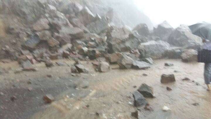 जोरदार पावसामुळे माळशेज घाटात पाणी देखील जोरात वाहत आहे.