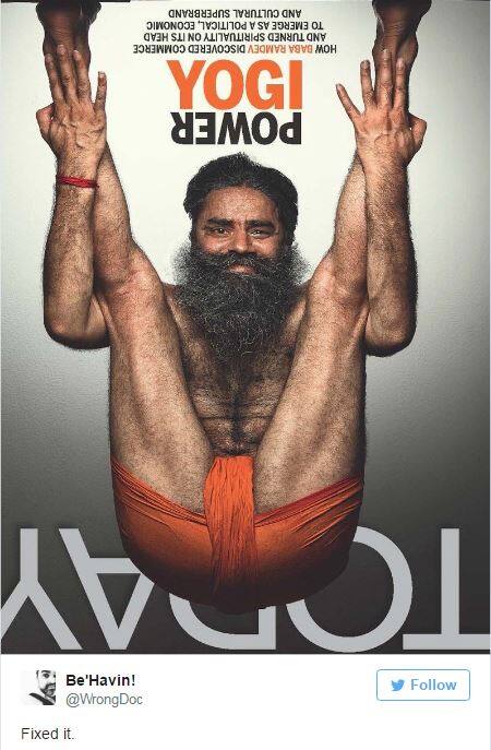 इथे मॅगेझीनच्या कव्हरवर जो फोटो प्रकाशित करण्यात आला आहे, तो बरोबर उलटा करून देण्यात आला आहे.