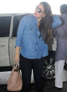 विमानतळावर करिना बेबी बंपसोबत