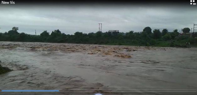 यवतमाळ: यवतमाळमध्ये ढगाळ वातावरण रात्री काही भागात पाऊस झाला. त्यामुळे नद्या दुथडी भरून वाहत आहेत. अशीच जिल्ह्याच्या घाटंजी तालुक्यातून वाहणारी वाघाडी नदी दुथडी भरून वाहत आहे.