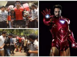 Kerala Engineering Student Made Iron Man Suit केरळमधल्या तरुणाने बनवला अनोखा आयर्नमॅन सूट