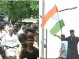 Nuisance In Bjp Leader Munna Yadavs Sons Rally In Nagpur स्वातंत्र्यदिनाच्या रॅली भाजप नेते मुन्ना यादवांच्या मुलाचा उन्माद