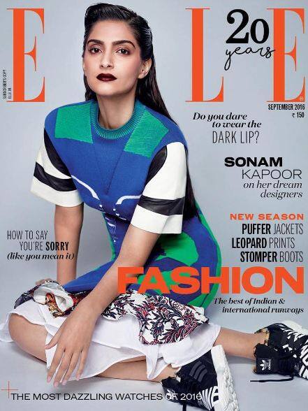 अभिनेत्री सोनम कपूरचं ELLE साठी फोटोशूट