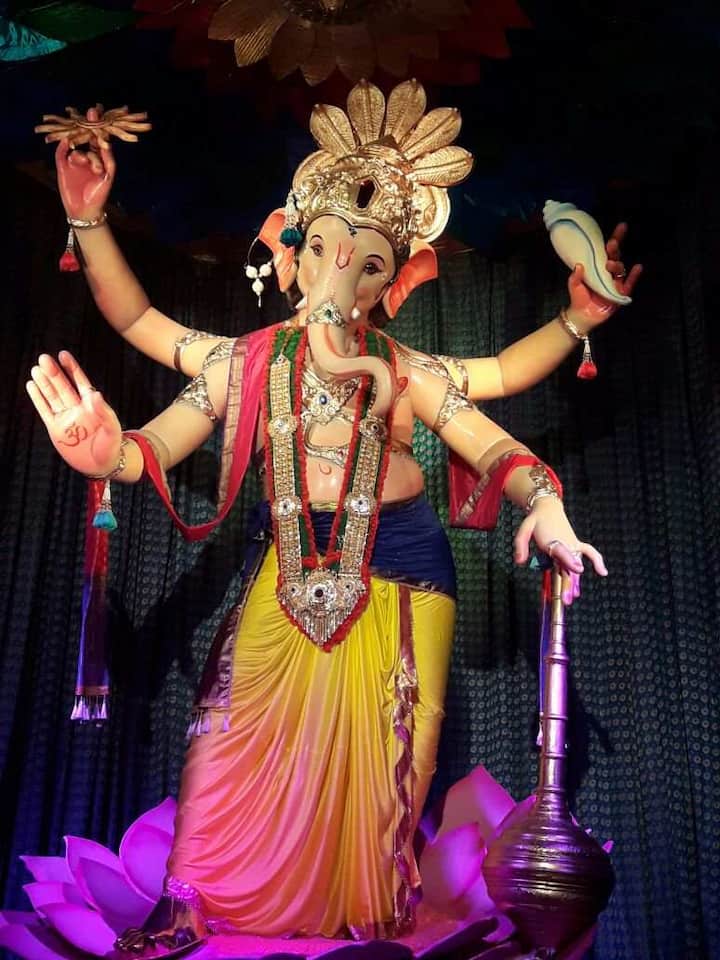 मुंबईच्या राजाच्या पहिलं दर्शन एबीपी माझावर... (फोटो सौजन्य: वैभव परब)