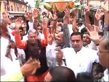 विसर्जन मिरवणुकीत खासदार चंद्रकांत खैरेंनी ठेका धरला