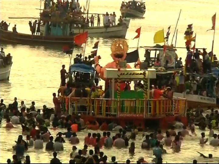 लो टाईडमुळे लालबागच्या राजाचं विसर्जन लांबलं होतं.