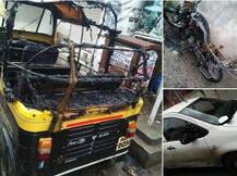 वडील रागवल्याने पुण्यात तरुणाकडून बाईक-रिक्षांची जाळपोळ