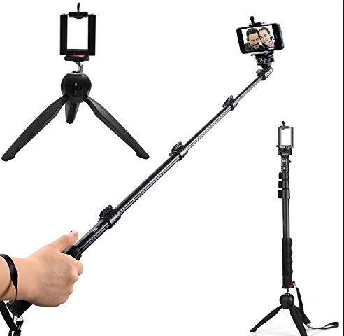 ApeCases Selfie Stick ApeCases हा मोबाइल अॅक्सेसरीजचा प्रसिद्ध ब्रॅण्ड आहे. या सेल्फी स्टिकची लांबी 1250mm आहे. तब्बल 2.5 किलो डिव्हाइसचं वजन ही सेल्फी पेलू शकते. यांची किंमत 999 रु. आहे. 
