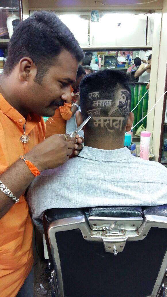 कोल्हापूरच्या मोर्चासाठी तयार करण्यात आलेल्या काही खास हेअरस्टाईल.