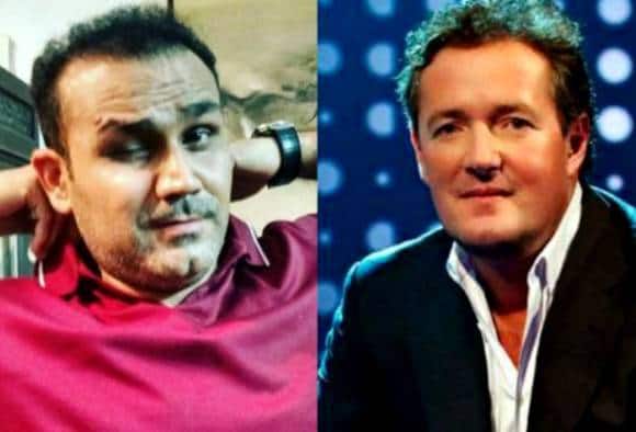 सेहवाग आणि ब्रिटीश पत्रकार मॉर्गन पुन्हा भिडले Virender Sehwag Hits Piers Morgan After India Win Kabaddi World Cup सेहवाग आणि ब्रिटीश पत्रकार मॉर्गन पुन्हा भिडले