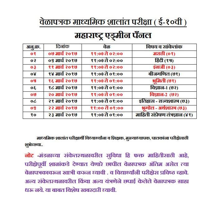 दहावी परीक्षेच्या वेळापत्रकात बदल होणार!