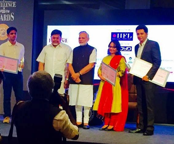 Ramnath Goenka Award For Excellence In Journalism 'एबीपी माझा'चे पत्रकार गणेश ठाकूर यांना रामनाथ गोएंका पुरस्कार प्रदान