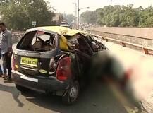 ईस्टर्न फ्रीवेवर टॅक्सीचा भीषण अपघात, सहा जणांचा मृत्यू