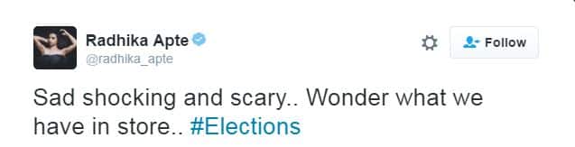 राधिका आपटे ट्वीट: दु:खद, निराशाजनक आणि भीतीदायक...