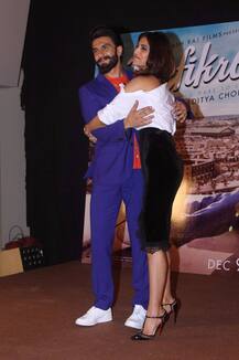 \'बेफिक्रे\' साँग लाँचिंगवेळी रणवीर-वाणीची मस्ती