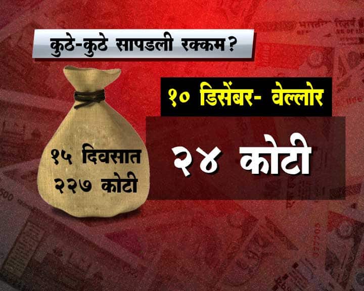 तर याच दिवशी तमिळनाडूतील वेल्लोरमधून 24 कोटी रुपये जप्त करण्यात आले.