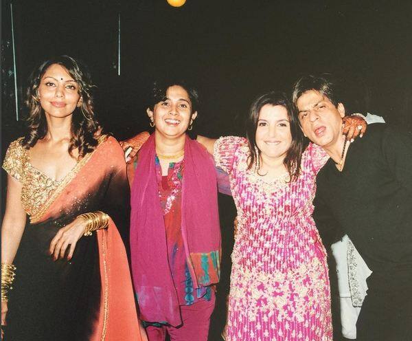 फराह खानचं 9 डिसेंबर 2004ला लग्न झालं. त्यावेळी संगीत सोहळ्यात अनेक बड्या कलाकारांनी हजेरी लावली होती. शाहरुख खान आणि त्याची पत्नी गौरी (INSTAGRAM/ FARAHKHANKUNDER) 